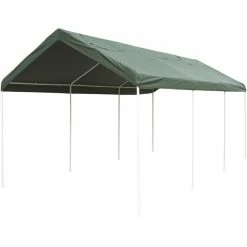CoverALL Temporary Carport Replacement Tarp Deluxe, Green - 3 X 6m