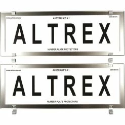 Altrex Number Plate Protector - 6 Figure Clear Chrome