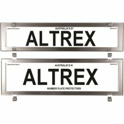Altrex Number Plate Protector - Clear NSW Chrome
