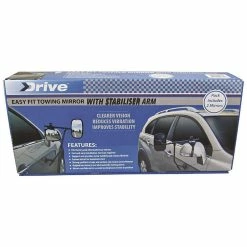 Drive Towing Mirror - With Stabiliser Arm 2 Pack