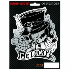 Hot Stuff Sticker Mr Lucky, Chrome