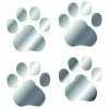 Hot Stuff Sticker Paw Prints, Chrome