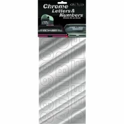 Hot Stuff Sticker Letter And Numbers, Chrome