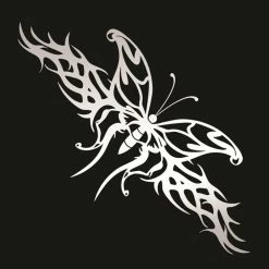 Hot Stuff Stickers Butterfly, Chrome