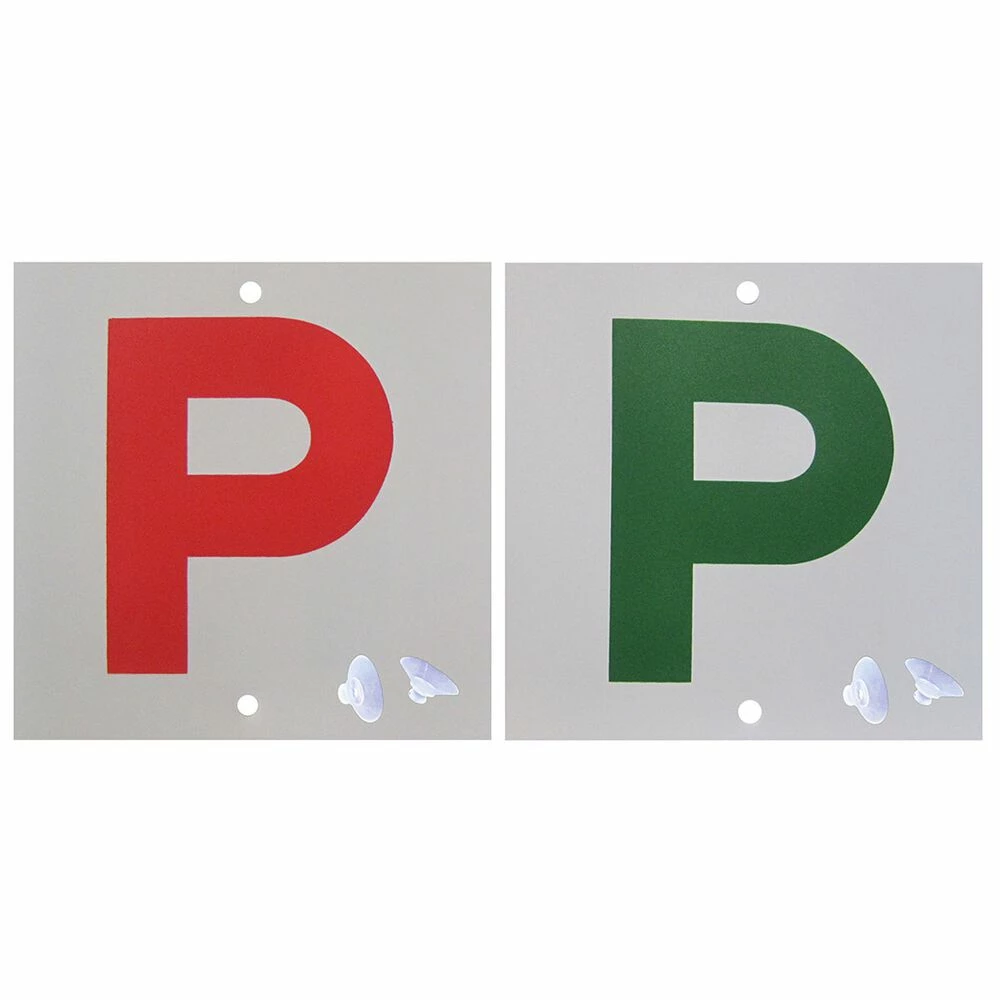 SCA P Plate - Double Sided, Red P And Green P, QLD/TAS, 2 Pack