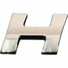 SCA 3D Chrome Badge Letter H