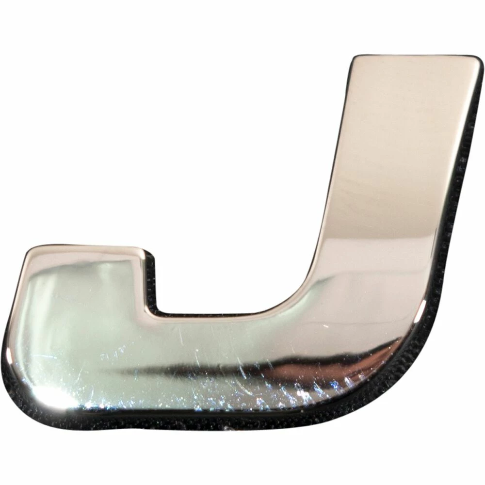 SCA 3D Chrome Badge Letter J