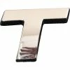 SCA 3D Chrome Badge Letter T