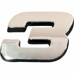 SCA 3D Chrome Badge Number 3