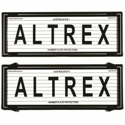 Altrex Number Plate Protector - 6 Figure Silver With Lines 6LS