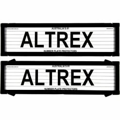Altrex Number Plate Protector 6 Figure NSW Dual Slimline Black Lined 6LPDB