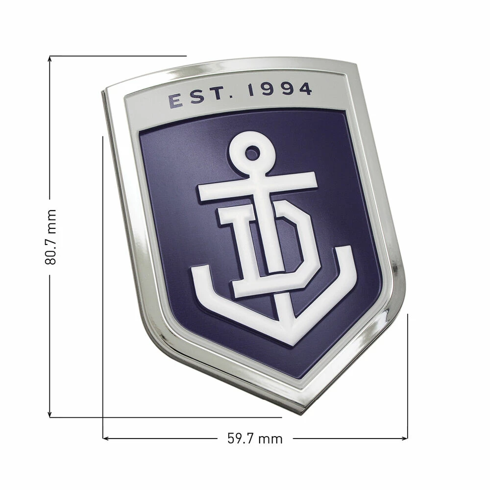 Fremantle Dockers AFL Supporter 3D Chrome Logo - Image 2