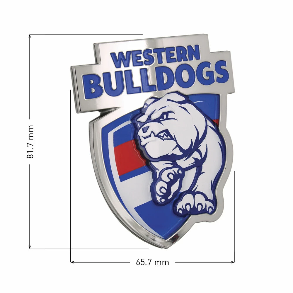 Western Bulldogs AFL Supporter 3D Chrome Logo - Image 2