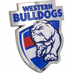 Western Bulldogs AFL Supporter 3D Chrome Logo
