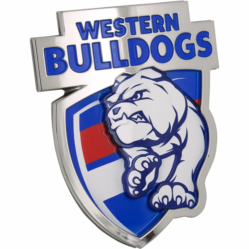 Western Bulldogs AFL Supporter 3D Chrome Logo