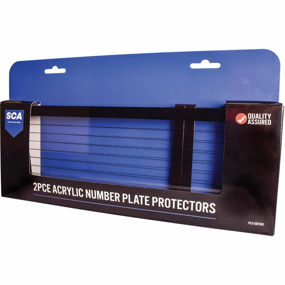 SCA Number Plate Protector - 6 Figure With Lines Standard