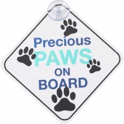 Cabin Crew Pets Window Sign - Precious Paws On Board
