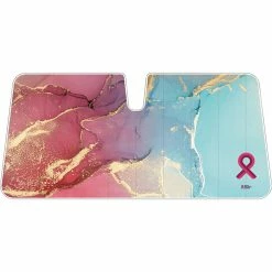 Pink Ribbon Marble Sunshade - Fashion, Accordion, Front