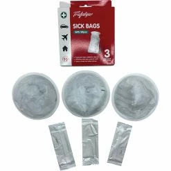 Trafalgar Travel Sick Bags & Wipes 3 Pack