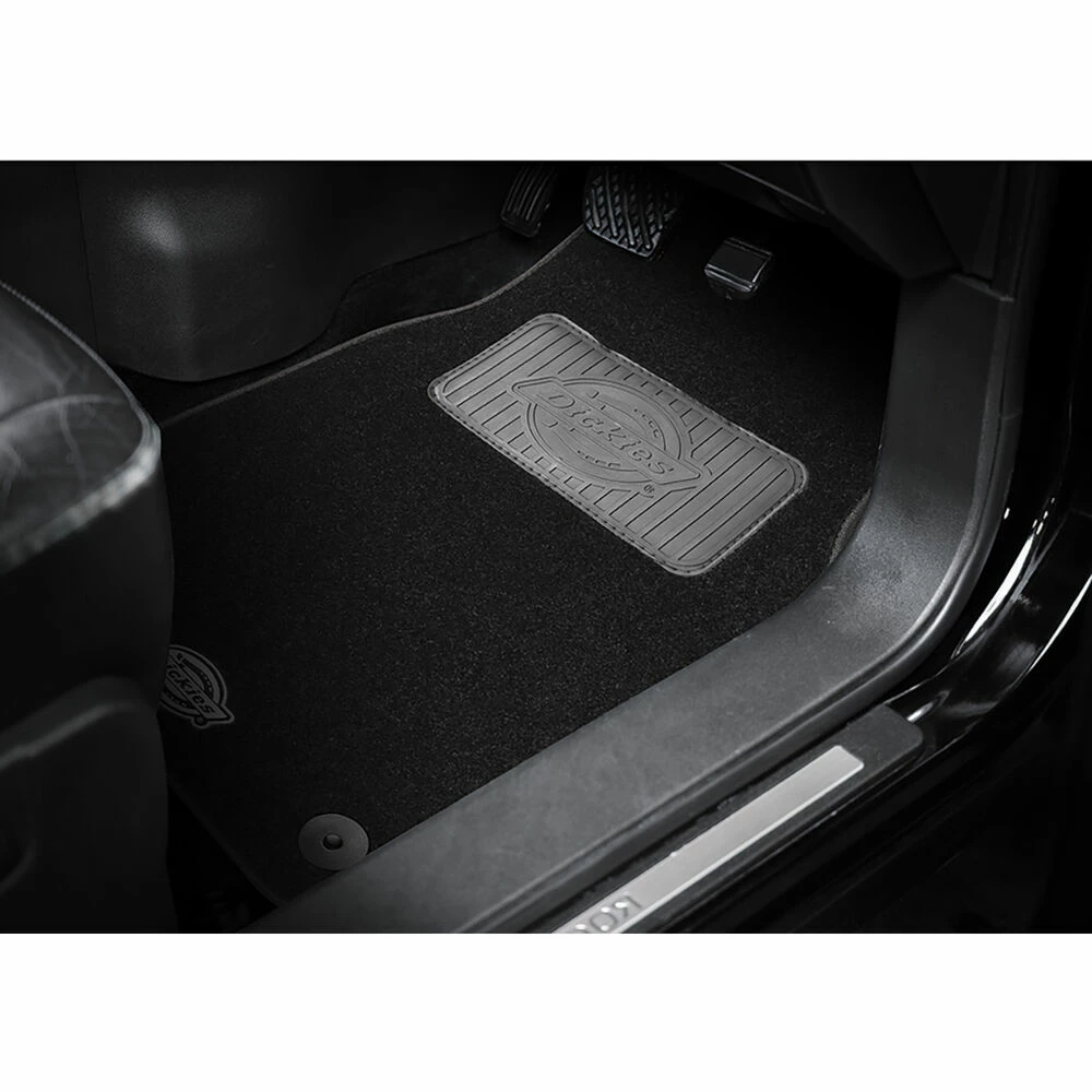 Dickies Carpet OG Black/White Logo Floor Mats Black Set Of 4 - Image 2