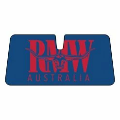 R.M.Williams Navy & Red Logo Sunshade Accordion Front