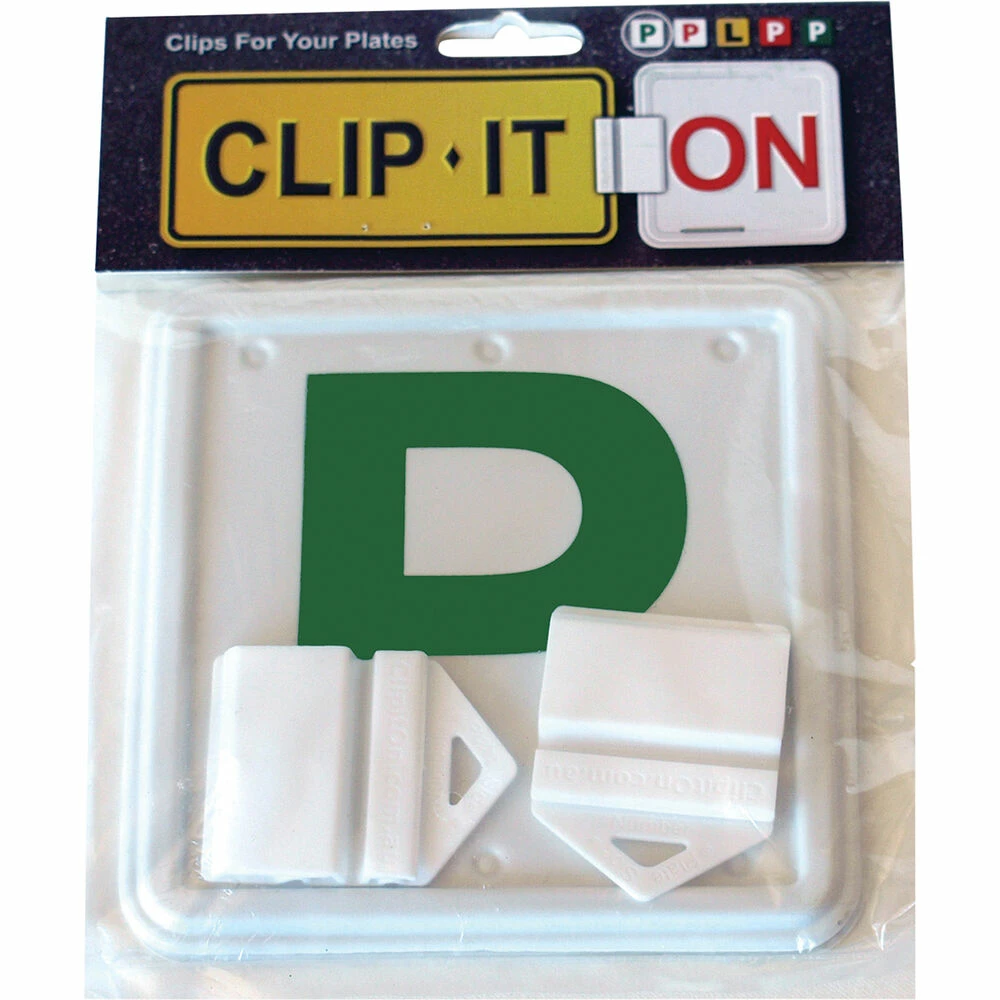 Clip It On QLD/TAS/ACT/SA/NT Green P Plate And Clips Twin Pack