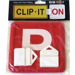 Clip It On VIC/WA Red P Plate And Clips Twin Pack