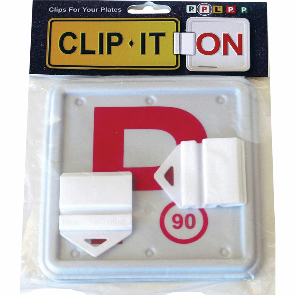 Clip It On NSW '90' Red P Plate And Clips Twin Pack