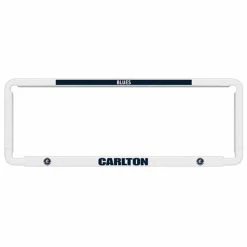 AFL Number Plate Protector - Carlton, 6 Figure Clear Standard