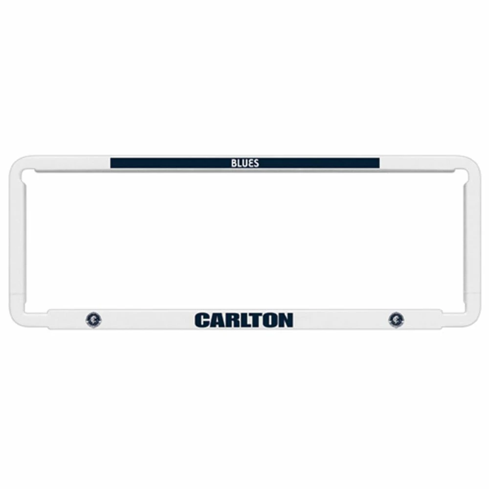 AFL Number Plate Protector - Carlton, 6 Figure Clear Standard