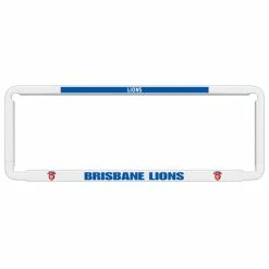AFL Number Plate Protector - Lions, 6 Figure Clear Standard