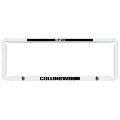 AFL Number Plate Protector - Collingwood, 6 Figure Clear Standard