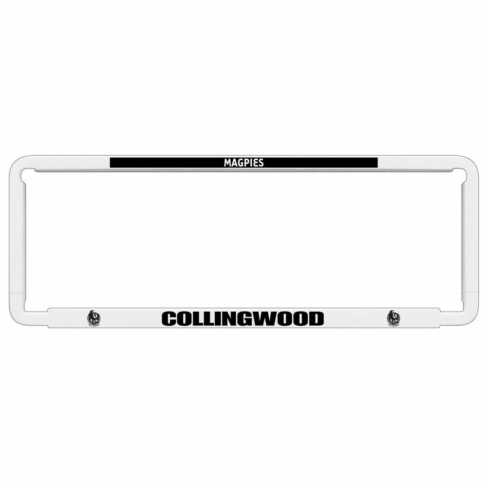 AFL Number Plate Protector - Collingwood, 6 Figure Clear Standard