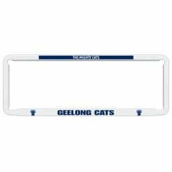 AFL Number Plate Protector - Geelong, 6 Figure Clear Standard