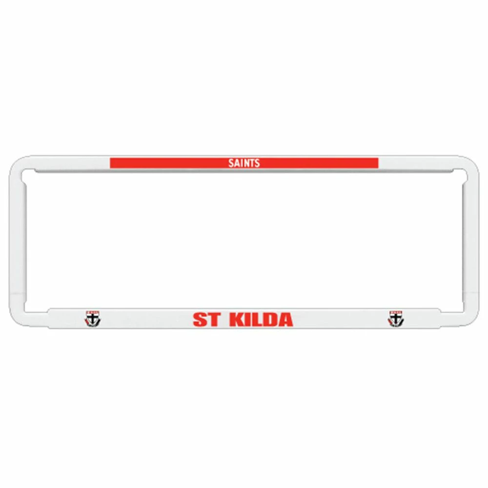 AFL Number Plate Protector - St. Kilda, 6 Figure Clear Standard