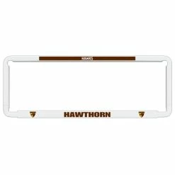 AFL Number Plate Protector - Hawthorn, 6 Figure Clear Standard